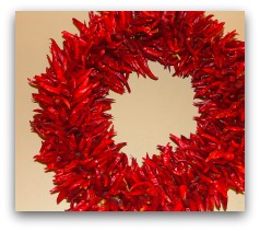 chili wreath; feng shui in the home